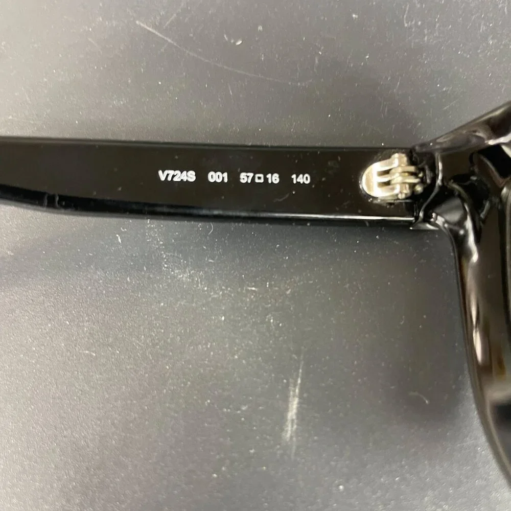 Valentino Gradient Oversize Black Acetate Sunglasses Silver Tone Rockstuds V724S - Picture 8 of 11